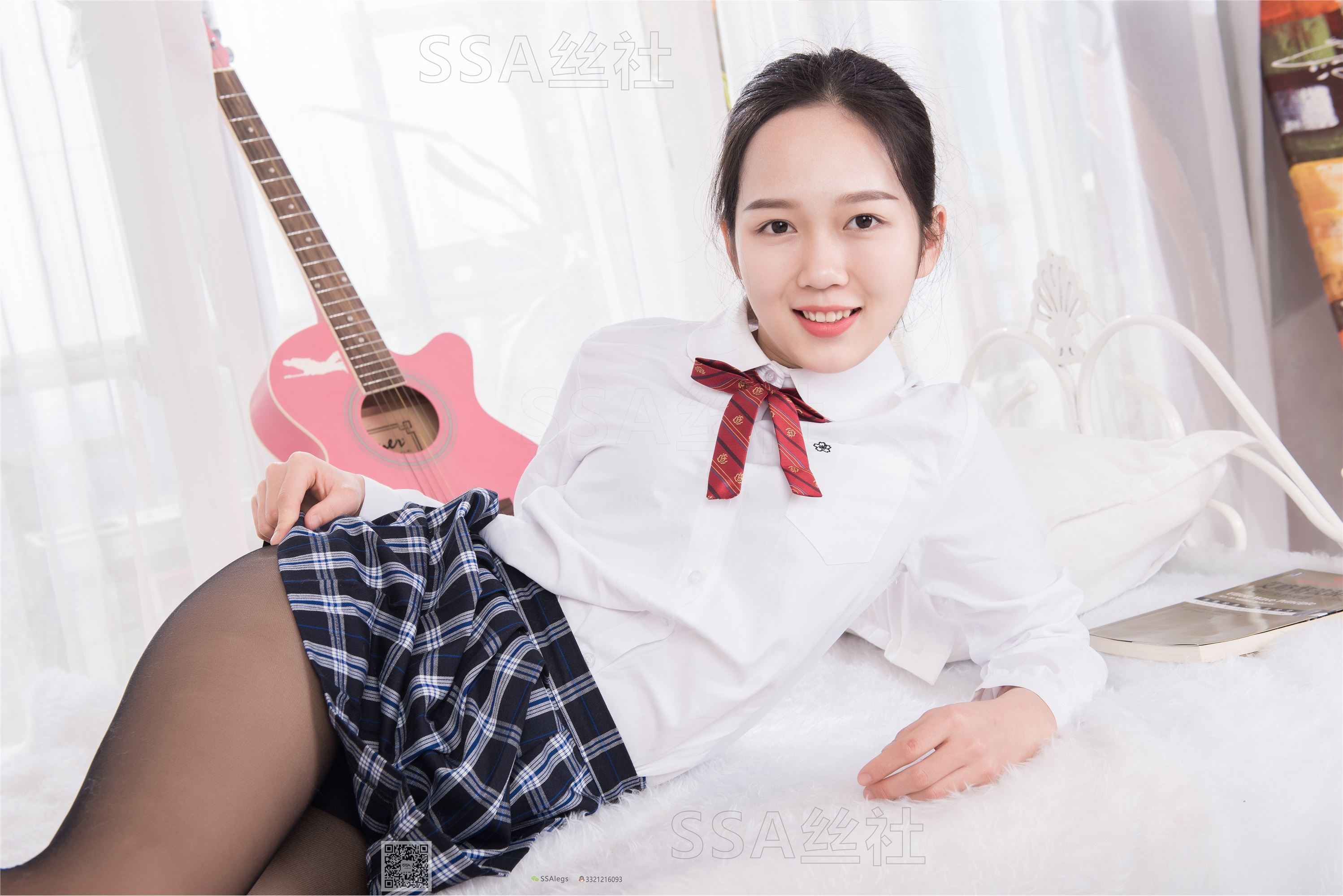 SSA Silk Club super clear photo NO.073 Xuan Xuan JK uniform black silk photo collection